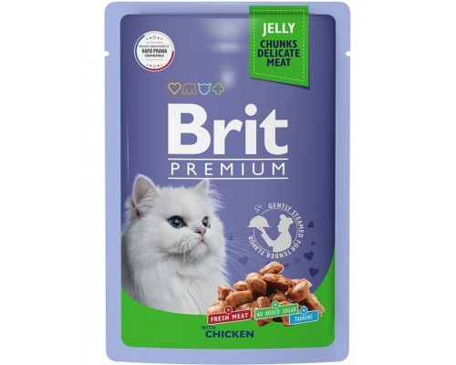 Brit Premium для кошек цыпленок в желе