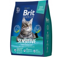 Brit Premium Cat Sensitive с индейкой и ягненком для кошек с чувствительным пищеварением