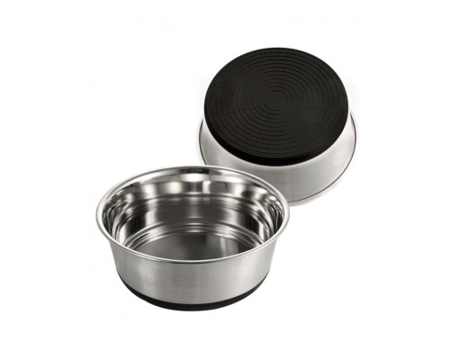 Миска металлическая на резинке утяжеленная