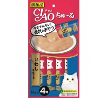 Лакомство для кошек Inaba Ciao Churu Дальневосточная сардина с тунцом магуро, пюре