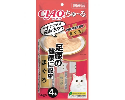 Лакомство для кошек Inaba Ciao Churu Пюре для укрепления костей и суставов, тунец магуро