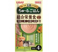 Лакомство для собак Inaba Churu Gohan Куриное филе с овощами, пюре