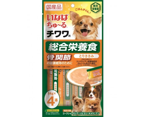 Лакомство для собак мелких и средних пород Inaba Churu Для здоровья костей и суставов, пюре