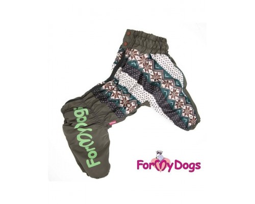 Комбинезон хаки с узорами для мальчиков крупных пород