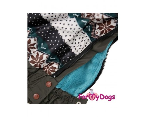 Комбинезон хаки с узорами для мальчиков крупных пород