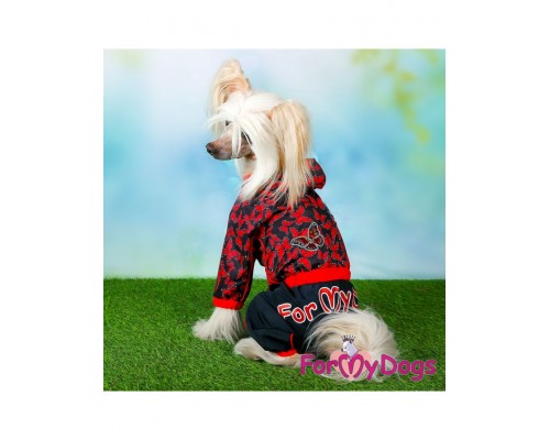 Дождевик Бабочки черно/красный для девочек