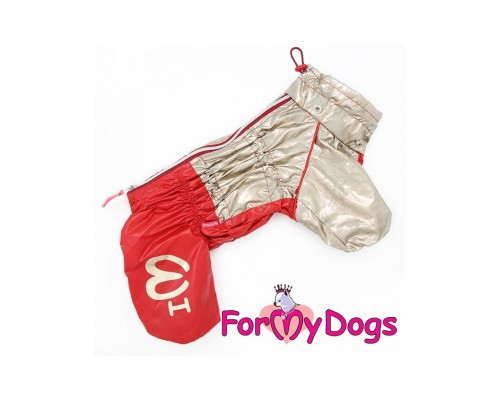 Дождевик красный/золото для девочек