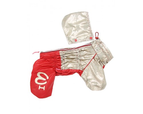 Дождевик красный/золото для девочек