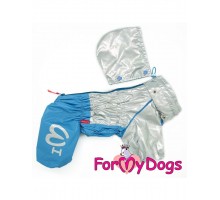 Дождевик голубой/серебро для мальчиков