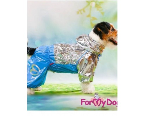 Дождевик голубой/серебро для мальчиков