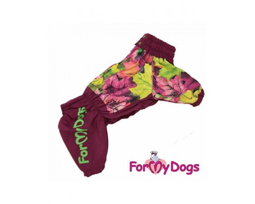 Дождевик Листья бордовый на девочек