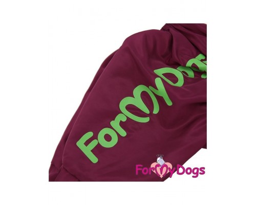 Дождевик Листья бордовый на девочек