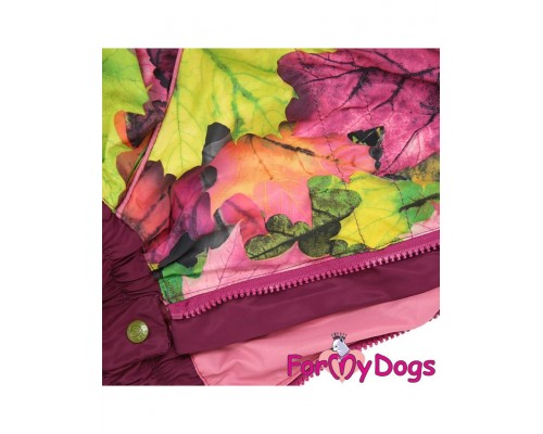 Дождевик Листья бордовый на девочек