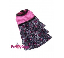 Платье черно-розовое