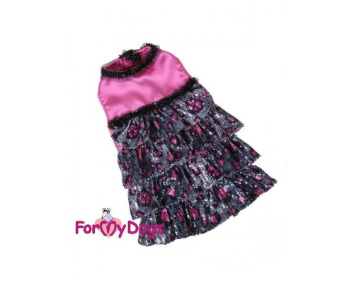 Платье черно-розовое