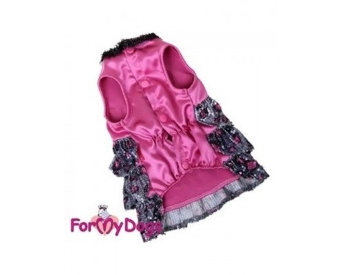 Платье черно-розовое