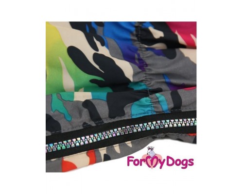 Дождевик для таксы камуфляж синий на мальчиков