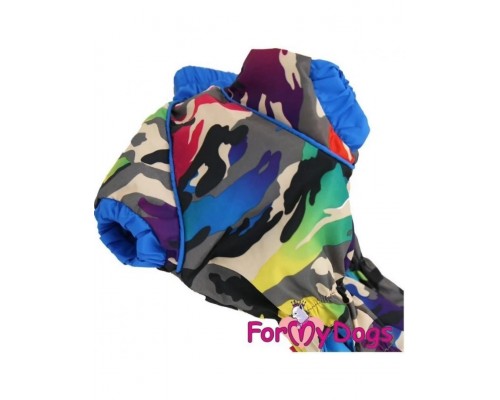 Дождевик для таксы камуфляж синий на мальчиков