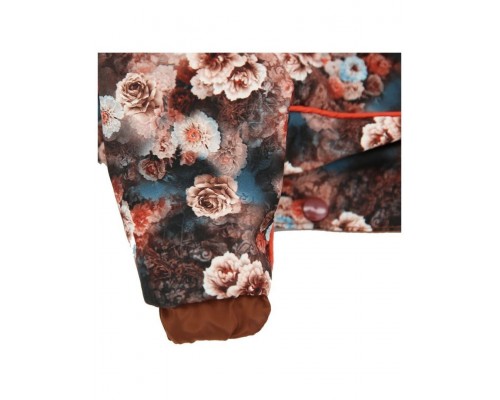 Дождевик для такс и вельш-корги Цветы коричневый для девочек