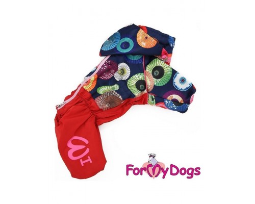 Дождевик Зонтики сине-красный на девочек