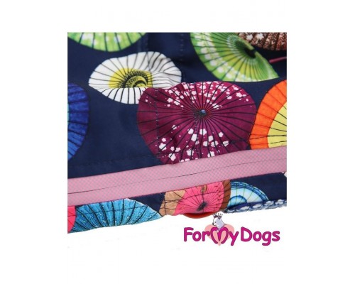 Дождевик Зонтики сине-красный на девочек