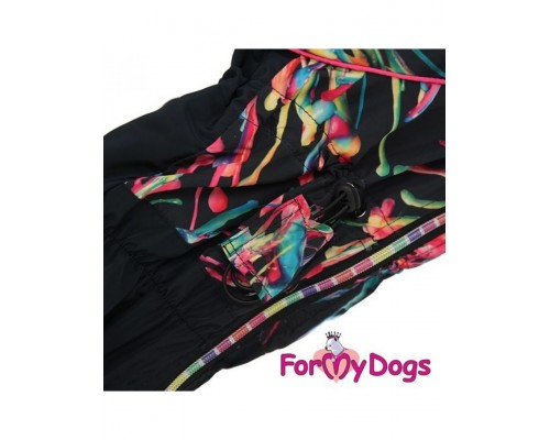 Дождевик черный для девочек с капюшоном