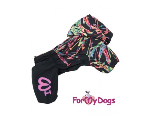 Дождевик черный для девочек с капюшоном