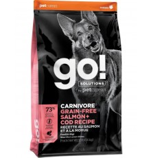 Беззерновой корм для собак и щенков лосось и треска Go! Solutions Dogs Carnivore Grain-Free Salmon+Cod