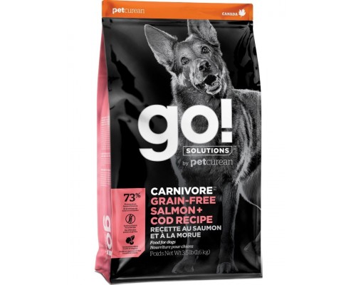 Беззерновой корм для собак и щенков лосось и треска Go! Solutions Dogs Carnivore Grain-Free Salmon+Cod