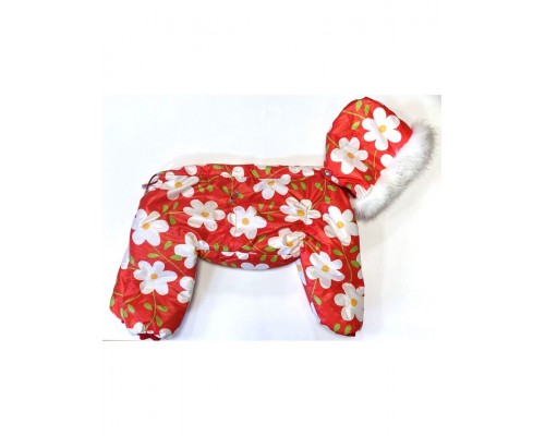 Комбинезон утепленный с меховой отделкой на суку китайской хохлатой