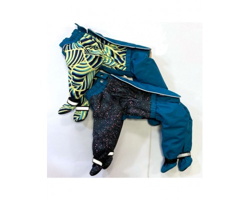 Комбинезон мембранный на синтепоне и флисе цельный с обувью на мальчика