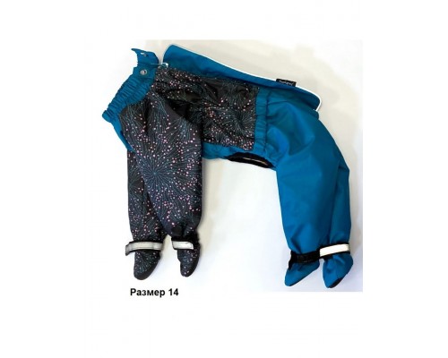 Комбинезон мембранный на синтепоне и флисе цельный с обувью на мальчика