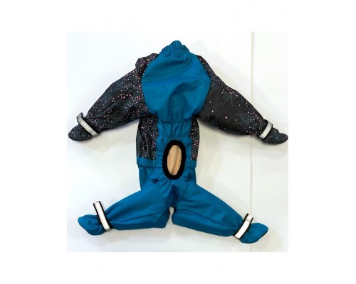 Комбинезон мембранный на синтепоне и флисе цельный с обувью на мальчика