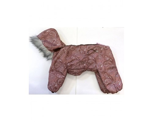 Комбинезон утепленный с меховой отделкой на суку китайской хохлатой