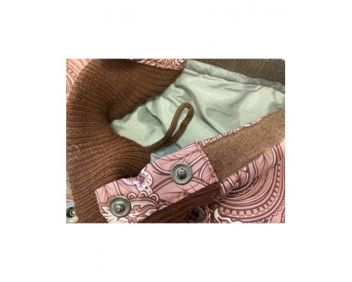 Комбинезон утепленный с меховой отделкой на суку китайской хохлатой