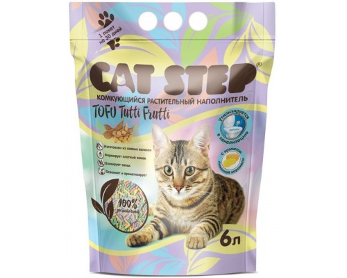 Tofu Tutti Frutti растительный комкующийся наполнитель