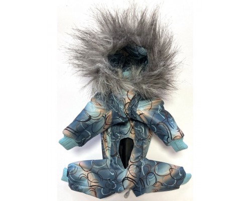 Комбинезон утепленный для мальчика с отделкой искусственным мехом