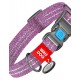 Ошейник WAUDOG Re-cotton, с QR-паспортом, фиолетовый