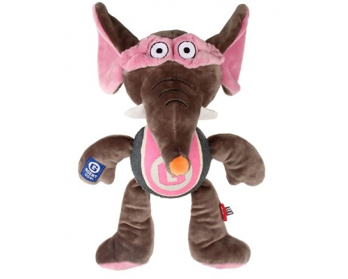 Слон с пищалкой и теннисным мячом