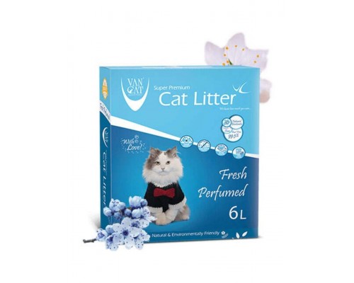 Наполнитель для кошачьих туалетов, комкующийся, без пыли, с ароматом весенней свежести 5,1 кг