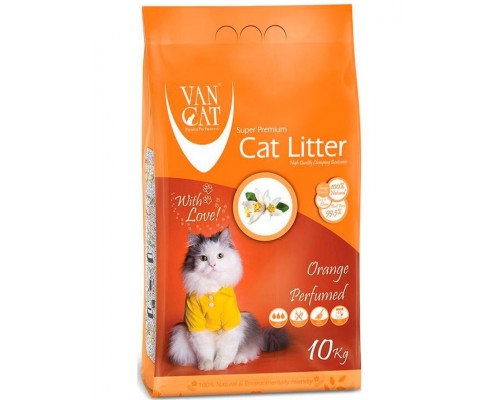 Комкующийся наполнитель без пыли с ароматом апельсина