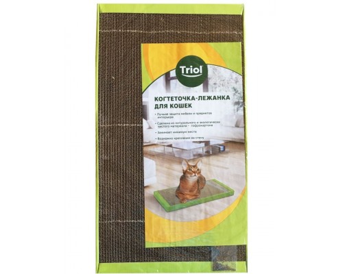 Лежанка-когтеточка из гофрокартона c кошачьей мятой