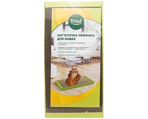 Лежанка-когтеточка из гофрокартона c кошачьей мятой