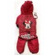 Комбинезон зимний Disney Minnie зимний с капюшоном с мехом, с отделкой черный/красный горох