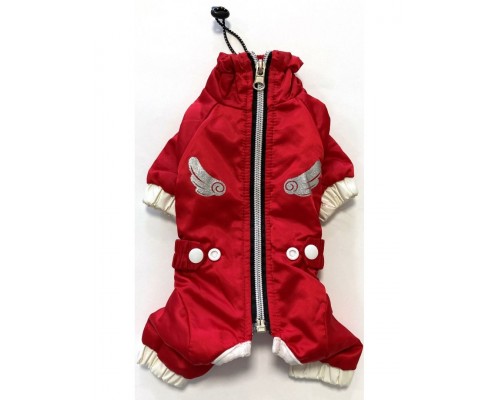 Комбинезон демисезонный с молнией на спинке, принт крылышки