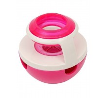 Интерактивная игрушка для собак “Неваляшка” с ёмкостью для корма ZooOne (розовая)