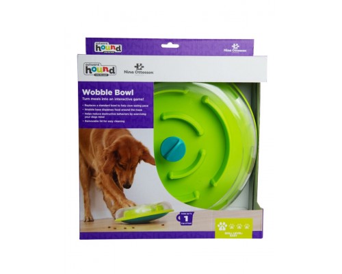 Раскачивающаяся миска-головоломка для медленного поедания корма Wobble Bowl для собак