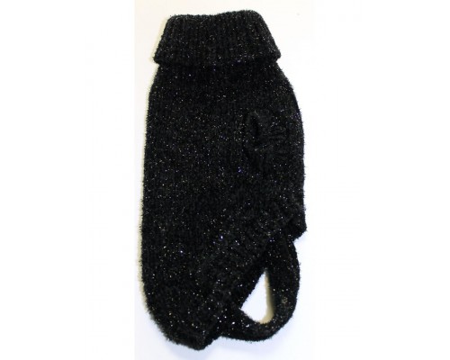 Свитер с люрексом, с воротом на 2 лапки