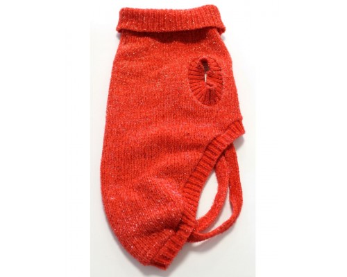 Свитер с люрексом, с воротом на 2 лапки