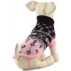 Свитер с орнаментом для собак розовый/черный/белый